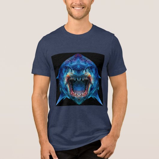 Primal Power 011 – Megalodon Tri-Blend Shirt (Vorderseite)
