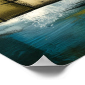 Primal Voyage — Abstract Expressionist Sailboat Poster (Ecke)