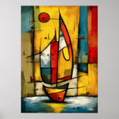 Primal Voyage — Abstrakter expressionistischer Seg Poster (Vorne)