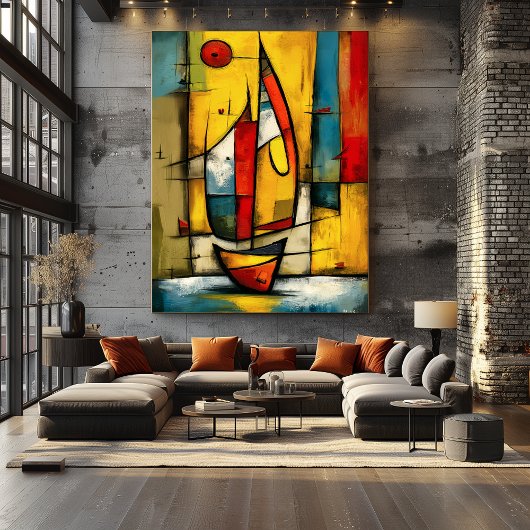 Primal Voyage — Abstrakter expressionistischer Seg Poster