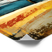 Primal Watch — Abstract Expressionist Beach Tower Poster (Ecke)