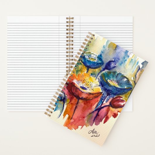 Primär-Blume-SpiralNotebook Notizblock (Innen)