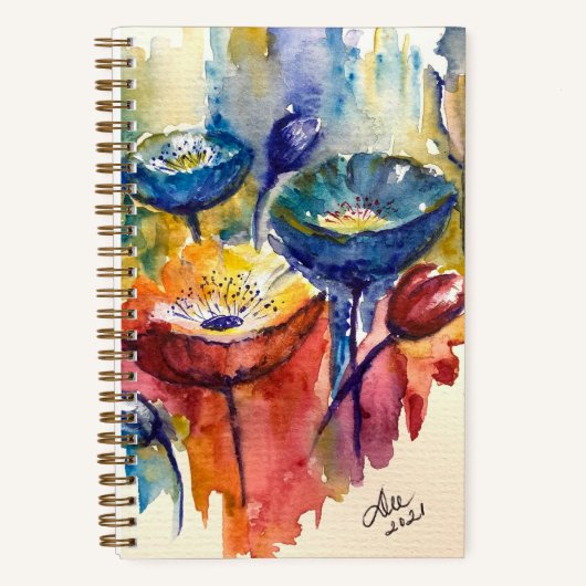 Primär-Blume-SpiralNotebook Notizblock (Vorderseite)