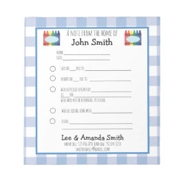 Primär-Crayon-Schule Notizblock