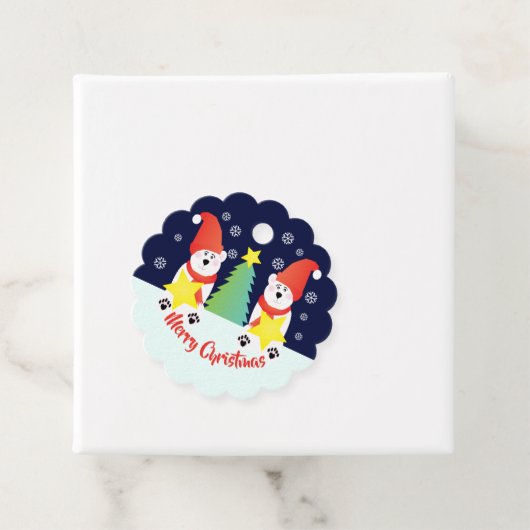 Primär gefärbter Polar-Bär Geschenkanhänger (Beispiel)