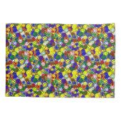 PRIMÄR-Happy-Allover-Perlen,GELBE-PILLOW-HÜLLEN Kissenbezug (Rückseite-Links)