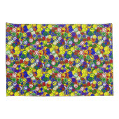 PRIMÄR-Happy-Allover-Perlen,GELBE-PILLOW-HÜLLEN Kissenbezug (Rückseite-Rechts)