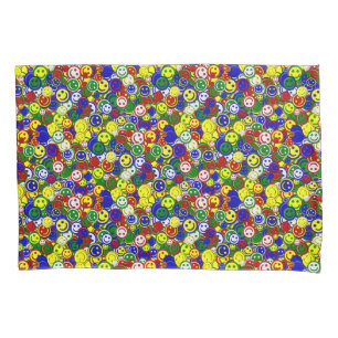 PRIMÄR-Happy-Allover-Perlen,GELBE-PILLOW-HÜLLEN Kissenbezug