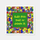 Primär-Happy-Face Beads 3-GREEN-PAPIER NAPKINS Serviette (Vorderseite)