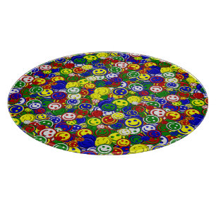 Primär-Happy-Face Beads, GREEN-12in CUTTING BOARD Schneidebrett