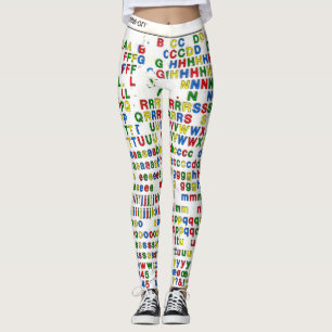 Primäralphabet-lateinische Buchstaben ABC bunt Leggings