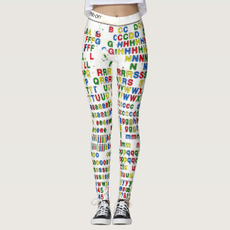 Primäralphabet-lateinische Buchstaben ABC bunt Leggings