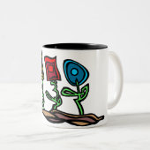 PrimärBlumen Zweifarbige Tasse (VorderseiteRechts)