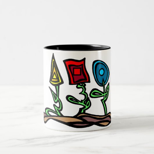 PrimärBlumen Zweifarbige Tasse (Mittel)