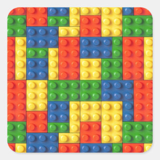 Primäre Blöcke Quadratischer Aufkleber