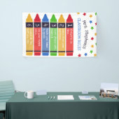 Primäre Crayons Stars 6 Klassenregeln Banner (Messeveranstaltung)