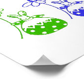 Primäre Farbe Daisy Bunny Poster (Ecke)