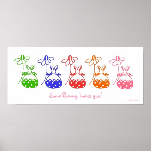 Primäre Farbe Daisy Bunny Poster (Vorne)