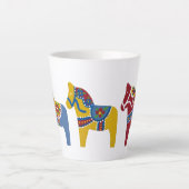 Primäre Farben Dala Pferde von Julia Milchtasse (Vorderseite)