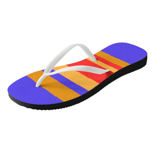 Primäre Farben Flip Flops Duschvorhänge Badesandalen (Schrägansicht)