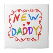 Primäre Farben - Geschenke von New Daddy Fliese (Vorderseite)