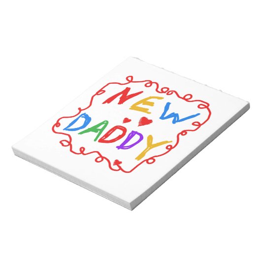 Primäre Farben - Geschenke von New Daddy Notizblock (Rotiert)