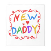 Primäre Farben - Geschenke von New Daddy Notizblock (Vorderseite)