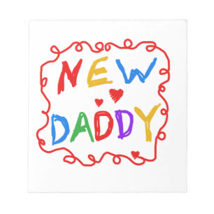 Primäre Farben - Geschenke von New Daddy Notizblock