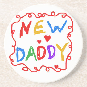 Primäre Farben - Geschenke von New Daddy Sandstein Untersetzer