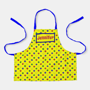 Primäre Farben - Polka-Punkte - Schürze