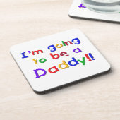 Primäre Farben werden zu Daddy-Geschenken. Getränkeuntersetzer (Linke Seite)