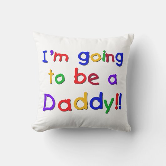 Primäre Farben werden zu Daddy-Geschenken. Kissen (Vorderseite)