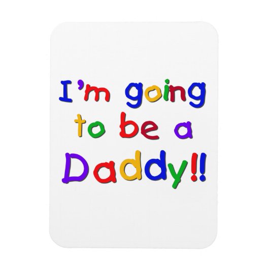 Primäre Farben werden zu Daddy-Geschenken. Magnet (Vertikal)
