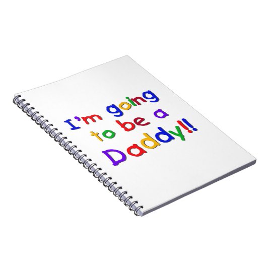 Primäre Farben werden zu Daddy-Geschenken. Notizblock (Rechte Seite)