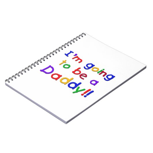 Primäre Farben werden zu Daddy-Geschenken. Notizblock (Linke Seite)