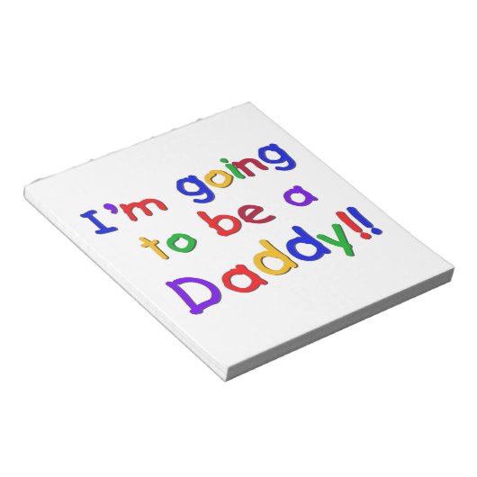 Primäre Farben werden zu Daddy-Geschenken. Notizblock (angewinkelt)