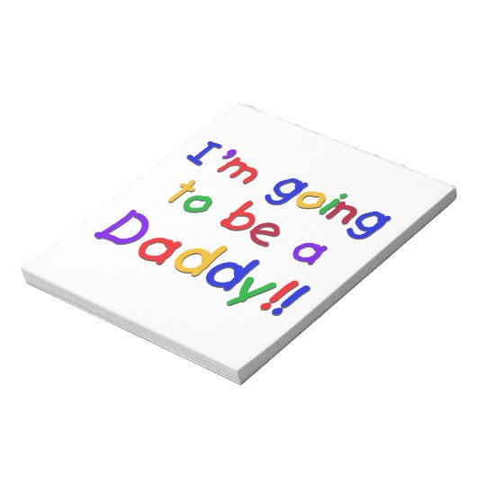 Primäre Farben werden zu Daddy-Geschenken. Notizblock (Rotiert)