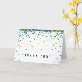 Primäre Farbkonfetti Vielen Dank | Niedlich und ei Karte (Gelbe Blume)