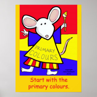 Primäre Farbmaus von Vera Trembach Poster