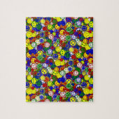 Primäre Gesichtsperlen, RED-JIGSAW PUZZLE (Vertikal)