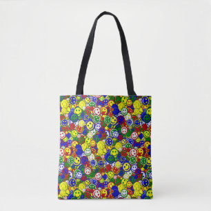 Primäre Gesichtsperlen-YELLOW-ALLOVER TOTE BAG Tasche