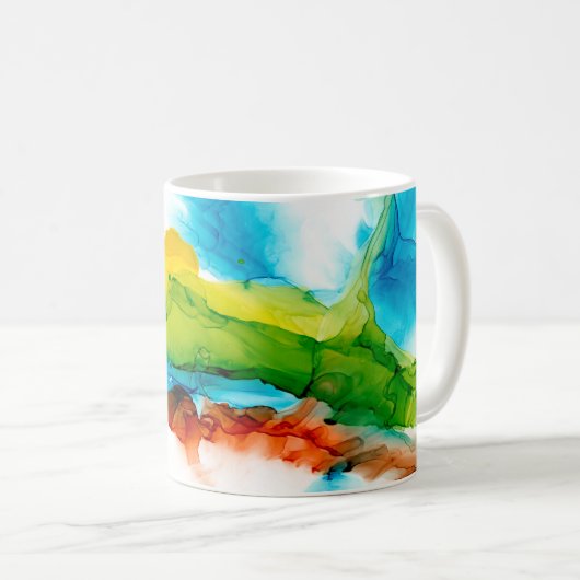 Primäre Hülle - Wasserfarben Kaffeetasse (VorderseiteRechts)