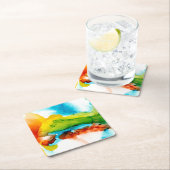 Primäre Hülle - Wasserfarben Rechteckiger Pappuntersetzer (Vor Ort)