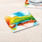 Primäre Hülle - Wasserfarben Rechteckiger Pappuntersetzer (angewinkelt)