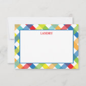 Primäre Krisen Kreuzung Personalisierter Flachbild Dankeskarte (Vorderseite)