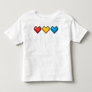 Primäre Pixel Herz-Kinder-Novelty-T - Shirt