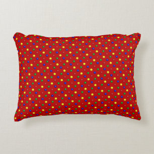 Primäre Polka Dots Rot-Akzent PILLOW Zierkissen