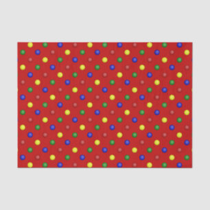 Primäre Polka-Punkte,Red-TISSUE-WRAP-PAPIER Seidenpapier