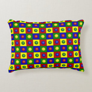 Primäre Punkte mit Squared-ACCENT-PILLOW Zierkissen