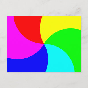 Primäre Regenbogen-Spirale Postkarte